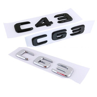Nouvel Emblème Autocollant Numérique en ABS pour Coffre Arrière de Voiture (Modèles A35/A45/C43/C63/C65/E43/E55/E63/G63) – Personnalisation Facile