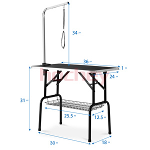 Tavolo da Toelettatura Idraulico Professionale per Animali Domestici, Grande con Presa, Regolabile per Ospedali Veterinari - Product Image 1