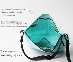 Custom LOGO Small Waterproof Beach Pouch PVC Dry Waterproof Bag with <b>Phone</b> Pocket for Gift - Product Image 3
