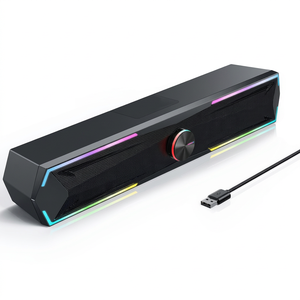 OEM Pc <b>Speakers</b> Computer Sound Bar With Stereo Sound Flowing LED Gaming <b>Speaker</b> for Desktop Laptop Monitor Blue Tooth <b>USB</b> Input - Product Image 1