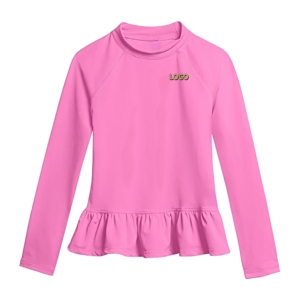 Camiseta de Natación de Manga Larga Personalizada de Alta Calidad, UPF 50+, Suave, Cómoda, Duradera, Protección Solar, Secado Rápido, para Niños - Product Image 2