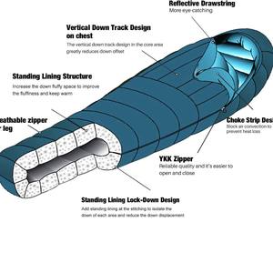 Sac de couchage en duvet ultraléger Woqi pour adultes, camping en plein air, randonnée, trekking, respirant, utilisation printemps. - Product Image 3