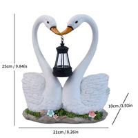 Décoration de jardin en forme de canard blanc simulé, ornement solaire pour l'aménagement paysager des cours et des villas