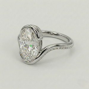 Anillo de Platino con Diamantes Premium, Banda de Platino Refinado y Detalle de Piedras Brillantes para Mujer, Regalo Nupcial y de Moda - Product Image 3