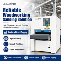 Machine de ponçage à bande large automatique à haute efficacité B-R-R100 pour la production de meubles en bois et de MDF, machine de polissage
