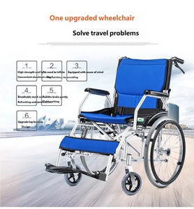 Silla de Ruedas Plegable de Aleación de Aluminio Ligera y Portátil con Ruedas de 12/20/22 Pulgadas y Reposapiés Ajustable para Personas Mayores - Product Image 6