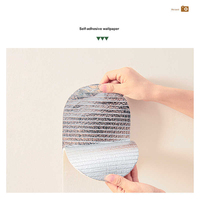 Venta al por mayor 3D XPE espuma Peel Stick pegatina de pared papel pintado autoadhesivo para la decoración del hogar arte de pared decorativo suave