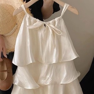 Child Star Circle Girls' Summer Ruffled Sundress Spaghetti Strap Sleeveless Breathable Dress For Kids Fashion Dress - Product Image 3