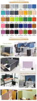 Cloison acoustique moderne en fibre de polyester insonorisante pour bureau, design graphique, séparateur de table, cloison de confidentialité