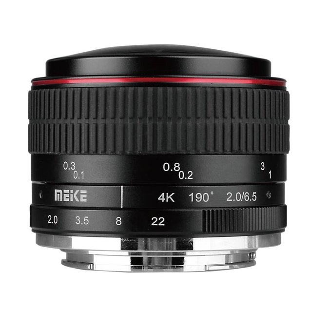 Meike 6.5mm F2.0 Manual Focus Portrait or Landscape Photography Fish-eye Lens for Sony/Canon/Fuji/Nikon/M43 APS-C Camera