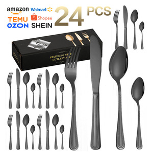 4-Piece Bead Dot Stainless Steel Tableware Set Hotel Western Knife Fork Spoon 24-Piece Dot Knife - Product Image 3