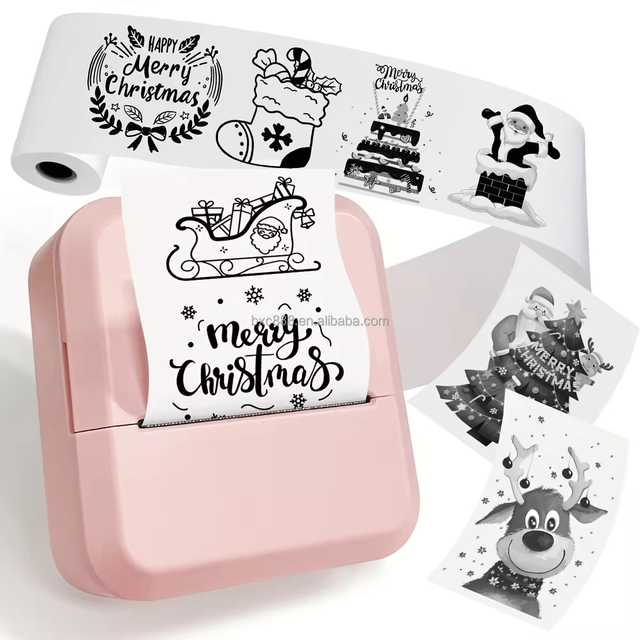 Smart Portable Mini Wireless Thermal Paper Label Printer Inkless Sticker Maker and Roll Printer 57mm in Stock