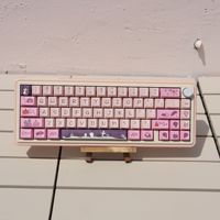 HZGAMER Keycap sublimasi pewarna kustom profil ceri, 134 tombol tombol tombol kucing Lich
