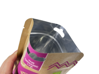 Poudre de fruits imprimée personnalisée de qualité supérieure Sac à gousset latéral en plastique suspendu à fermeture éclair Pochettes suspendues de qualité supérieure