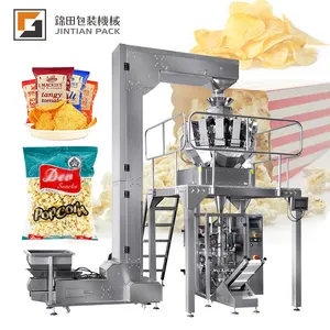 Высокоточная автоматическая упаковочная машина для взвешивания картофельных чипсов, упаковочная машина для заполнения пищевых продуктов азотом
