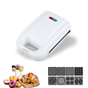 OEM 3 en 1 Calefacción de doble cara portátil desmontable eléctrico Sandwich Donut Maker Tostadora Mini animales Fish Waffle Maker - Product Image 1