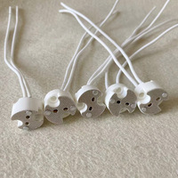 Support de lampe en céramique G5.3, accessoire de lustre en cristal, douille à deux broches résistante aux hautes températures, pièces d'éclairage 250V 400A
