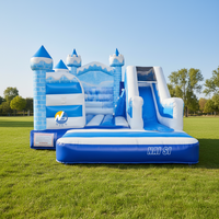 Château gonflable commercial pour enfants à prix abordable avec toboggan, structure de saut en PVC durable pour la location