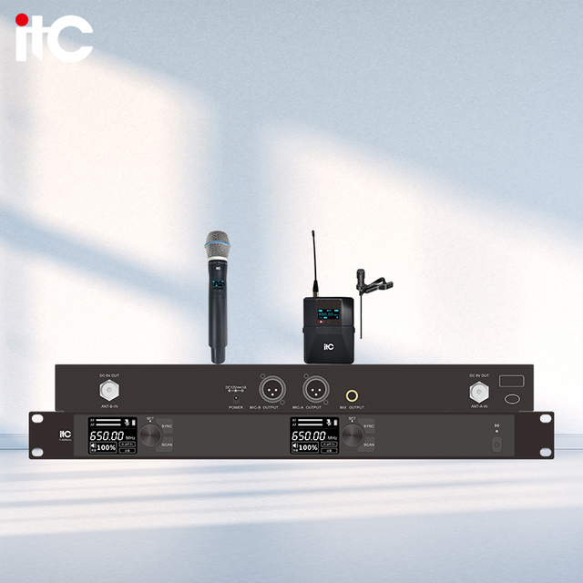 Professional ITC T-592UT UHF Wireless Condenser Lavalier Handheld Microphone Omni-directional Pattern XLR Connector Noise