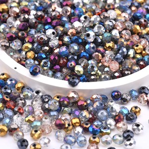 <span class=keywords><strong>DIY</strong></span> Rondelle Perlen 6mm Mixed Color Set Kristall perlen Großhandel Bulk Set für Armband Halskette - Product Image 3