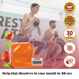 Suplemento de energía personalizable, películas de tiras orales, salud, bienestar general, soporte, vitamina, fórmula potenciadora de energía, tiras de caramelo - Product Image 6