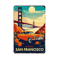 Personnalisé Décoratif Célèbre Paysage Signes En Étain Vintage Rétro Vues Spots Plaques En Métal Arts Cadeaux Artisanat pour La Vente En Gros