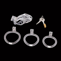 Cage de chasteté noire de qualité supérieure pour homme avec verrouillage SM, ceinture de chasteté réglable en plastique pour hommes