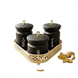 Juego de Recipientes para Almacenamiento de Alimentos, 3 Piezas, Herméticos con Tapas, Diseño Clásico de Cocina, Hechos a Mano, Diámetro 12cm, 9cm, Altura 6cm - Product Image 6