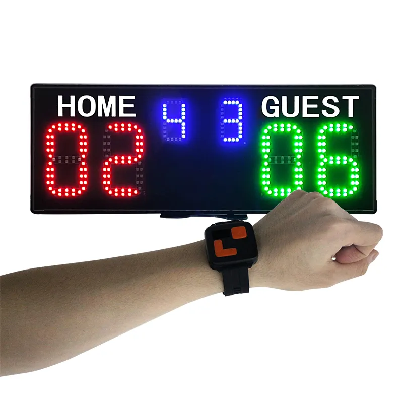 Ganxin 18650 Placa De Pontuação De Bateria Recarregável Portátil Controle De Pulso Padel Eletrônico Sem Fio Digital Led Tênis Placar