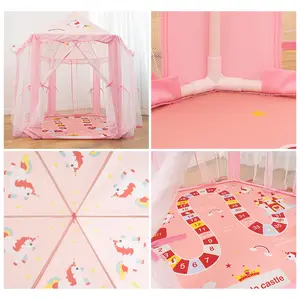 Tent Kids Princess Girls Pink Large Playhouse Kids Castle Play Toy Tent