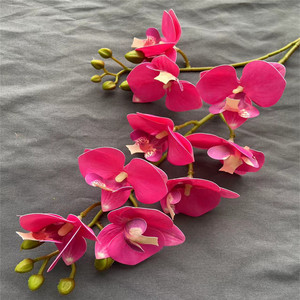 ดอกกล้วยไม้น้ำยางเทียมตกแต่งงานแต่งงานขนาดเล็กสองส้อมกับ9หัว Phalaenopsis สำหรับการสำเร็จการศึกษาคริสต์มาส - Product Image 5