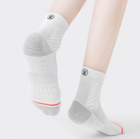 Chaussettes de sport en nylon pour femmes, respirantes, anti-odeur, antibactériennes, à fond éponge, évacuant l'humidité, pour le printemps