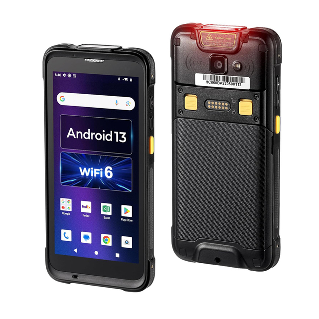 Android 13 5.5\" Full Screen Handheld PDA WMS Inventory Scanner 2D Barcode Scanner Engine Rugged Mobile Computer for Inventory