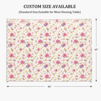 Nappe jetable en PEVA imprimée, décorations de fête, motif floral pivoine rose et violet, imprimé floral vintage de jardin