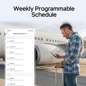 Termostato para el hogar inteligente Tuya de diseño moderno, ventilador programable con control remoto, aire acondicionado, calefacción por suelo radiante, habitación de 220V - Product Image 6