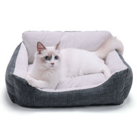 Großhandel Waschbares Hochwertiges Maßgefertigtes Designer-Luxus Quadratisches Klassisches Dropshipping Großes Etagenbett Hundebett Haustierbett
