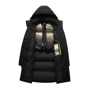 Unisex lungo impermeabile chiusura con cerniera con cappuccio Puffer Parka cappotti invernali per uomo caldo capispalla per il freddo - Product Image 6