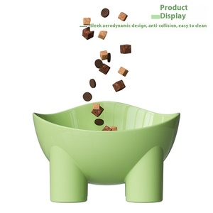 Ciotole per Animali Domestici in Plastica Color Macaron con Gambe a Elefante Antiurto, Motivo Solido, Ciotola per Acqua per Cani e Gatti, Forniture all'Ingrosso - Product Image 2