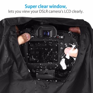 Housse de pluie universelle pour appareil photo, en nylon imperméable, pour la protection des objectifs téléobjectifs DSLR, utilisation en extérieur - Product Image 5