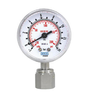 Wika Bourdon Tubo Manômetro Modelo 230.15 para todas as aplicações UHP (ultra alta pureza) - Product Image 1