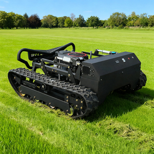 Tondeuse à gazon robotisée à télécommande de haute qualité, approuvée CE, avec brosse de <span class=keywords><strong>coupe</strong></span> à chenilles - Product Image 4