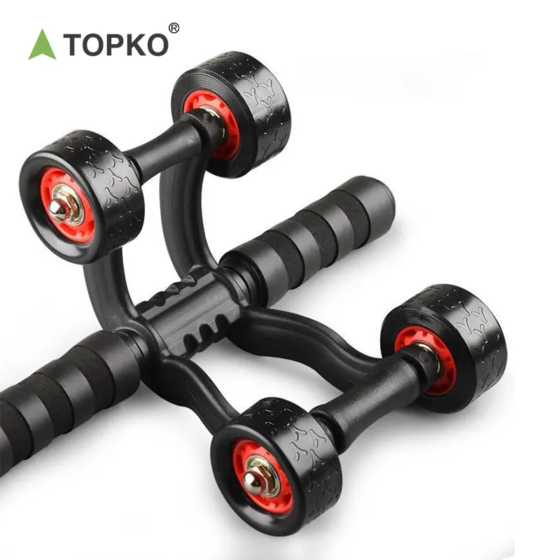 TOPKO 스톡 피트니스 운동 복부 및 위 운동 복근 롤러 휠