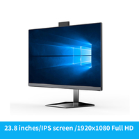 PC Todo en Uno para Juegos de 24 Pulgadas, Computadora de Escritorio AIO DIY, Pantalla IPS Full HD, Compatible con Tarjeta Gráfica Dedicada Delgada