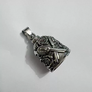 Cloche en acier inoxydable Rose-Gun Punk Gremlin pour moto Guardian Biker Gremlin <span class=keywords><strong>Bell</strong></span> Ride Exorcist <span class=keywords><strong>Bell</strong></span> pour hommes femmes - Product Image 5