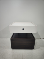 Tables de chevet intelligentes avec prise de charge USB et type-C + charge sans fil + serrure à empreintes digitales + tiroir caché avec serrure NFC