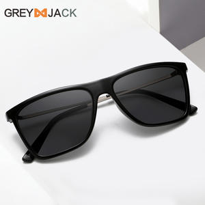 Lunettes de soleil unisexes noires, monture en métal TR, verres TAC, protection UV400, pour le soleil, les voyages, la conduite, la mode - Product Image 3