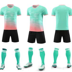 Conjunto de Fútbol al por Mayor, Camiseta de Manga Corta con Cuello Redondo, Uniforme de Entrenamiento Transpirable de Secado Rápido para Verano - Product Image 5