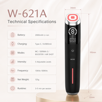 6-in-1 Glas-Hautpflege-Gesichtsbooster-Gerät für den Heimgebrauch Schönheitsgerät Mikrostrom Anti-Aging Gesichtslifting-Massagegerät