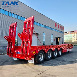 車両マスター 新型 4軸 60トン ローボーイ セミトレーラー ローベッド トラックトレーラー ローベッドトレーラー 販売中 - Product Image 1