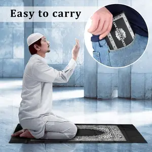 Factory Wholesale Custom Design Printed Waterproof Polyester Portable Travel Prayer Mat